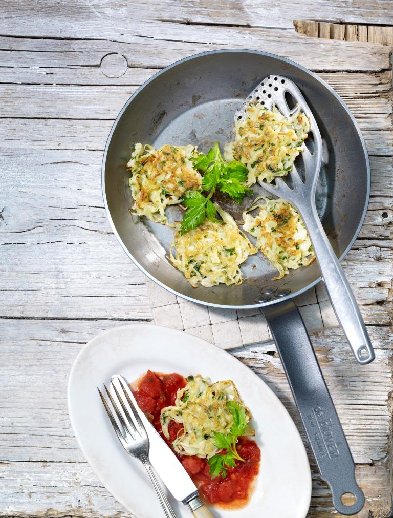 Cabbage Corners with Tomato Sauce and Gruyère AOP