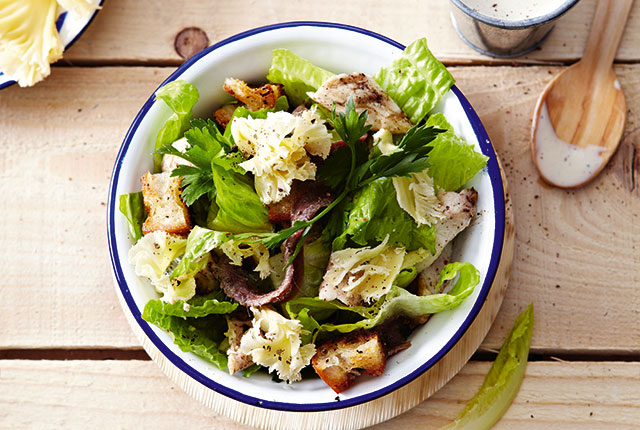 Caesar Salad and Rosettes of Tête de Moine AOP