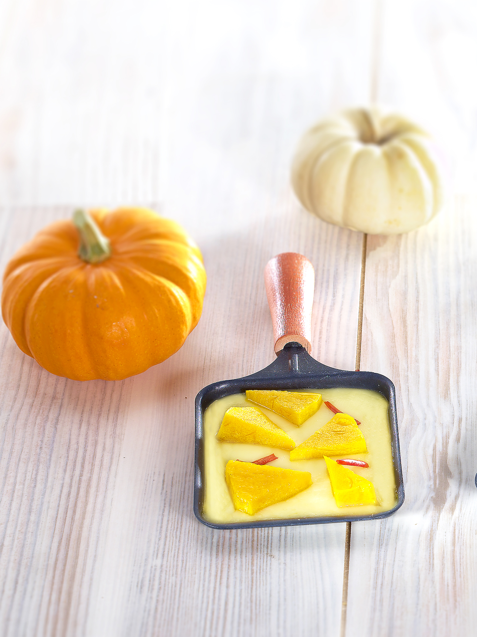 Halloween pumpkin raclette