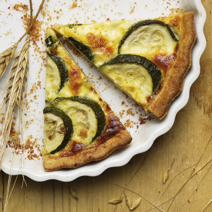 Zucchini tart with mint and Etivaz AOP