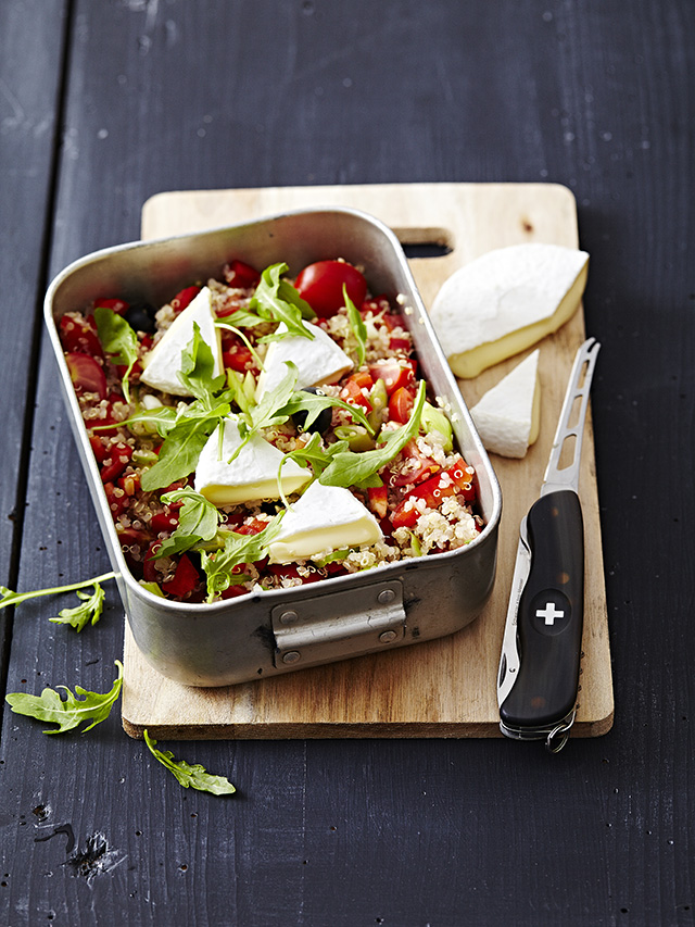 Quinoa Salad with Cherry Tomatoes and Tomme Vaudoise