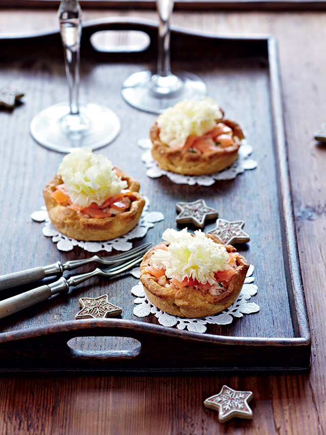 Tête de Moine AOP and Smoked Salmon Tarts