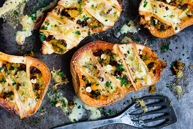 Butternut squash stuffed with Vacherin Mont-d’Or AOP